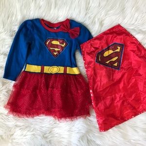 Supergirl Long Sleeve Costume Outfit Size 3T Girls